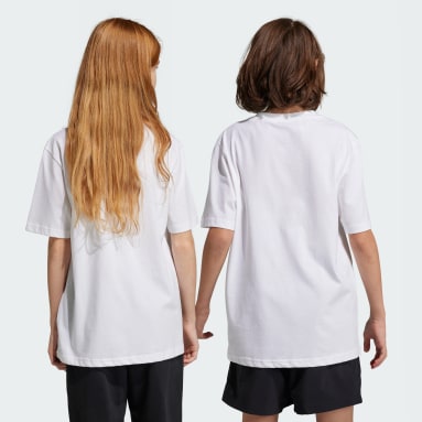 Camiseta Essentials Big Logo Cotton Loose Blanco Niño Sportswear