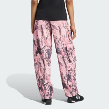 adidas Originals Leaf Camo Print Satin Cargo Pants