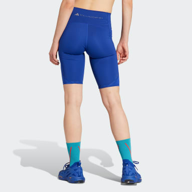 ผู้หญิง adidas by Stella McCartney สีน้ำเงิน กางเกงรัดรูปปั่นจักรยานเทรนนิง adidas by Stella McCartney TruePurpose Optime