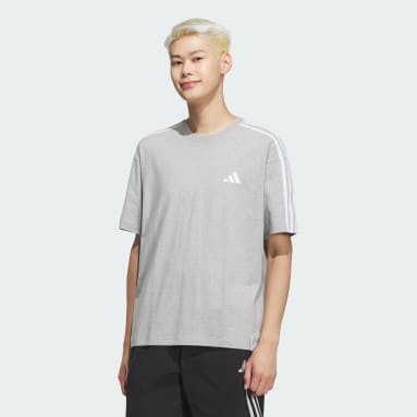 エッセンシャルズ プラス ルーズフィット スリーストライプス 半袖Tシャツ