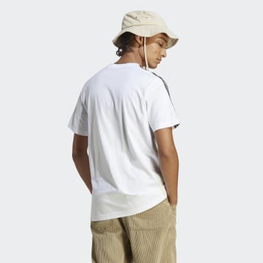 Men Sportswear White Essentials Single Jersey 3-Stripes Tee