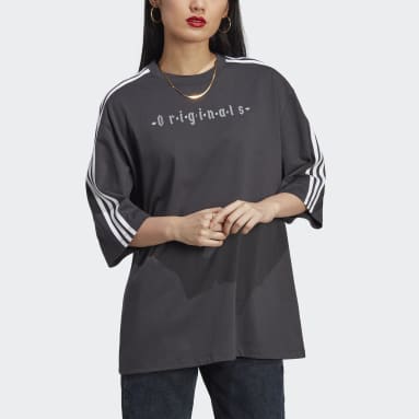 Frauen Originals Oversized T-Shirt Grau