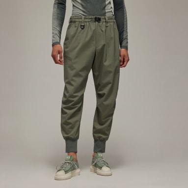 Men Y-3 Green Y-3 Cuffed Winter Ripstop Pants