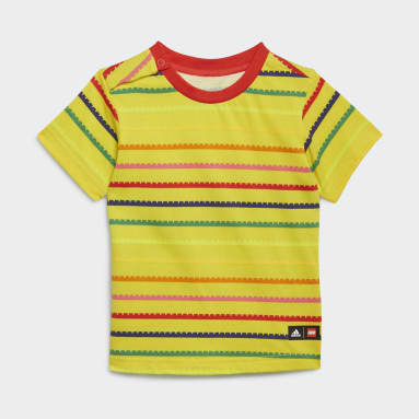 Kids Sportswear Yellow adidas x Classic LEGO® Tee and 3/4 Pants Set