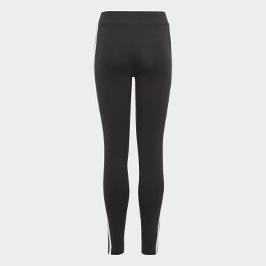 Calzas Essentials 3 Tiras Algodón Tiro Medio Negro Niña Sportswear