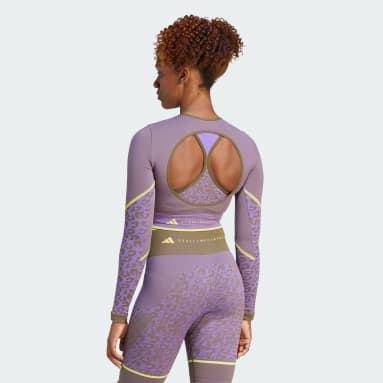 Haut manches longues de yoga sans coutures adidas by Stella McCartney TrueStrength Vert Femmes adidas by Stella McCartney