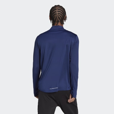 Own the Run 1/2 Zip T-skjorte Blå