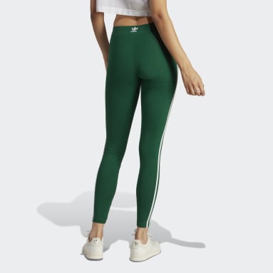 Women's Originals Green Adicolor Classics 3-Stripes Leggings