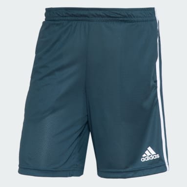 Shorts Tejidos adidas 3 Franjas AEROREADY Turquesa Hombre Training