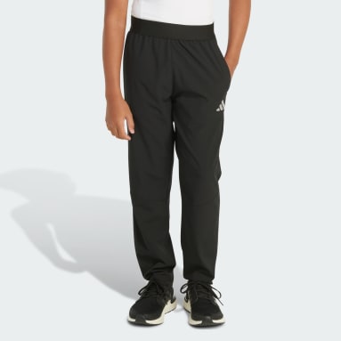 Adidas Athletic Running Pants Black Red Stripes Boys Size 5 EUC Cute