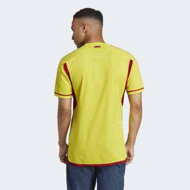 Men Soccer Yellow Colombia 22 Home Jersey