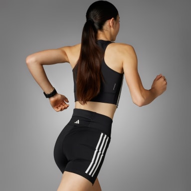 ผู้หญิง วิ่ง สีดำ กางเกงรัดรูป 5 นิ้ว adidas DailyRun 3-Stripes