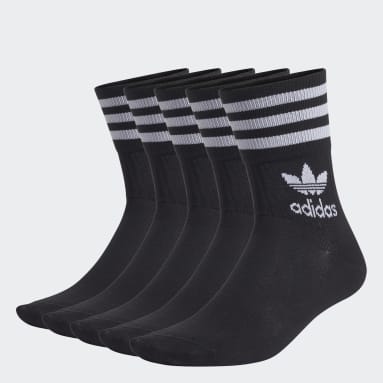 Originals Black Mid-Cut Crew Socks 5 Pairs