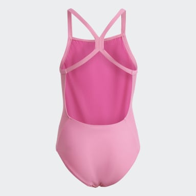 Girls Sportswear Pink Big Logo Swimsuit