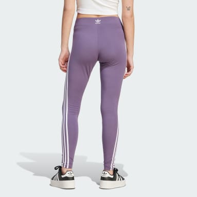 Women's Originals Purple Adicolor Classics 3-Stripes Leggings