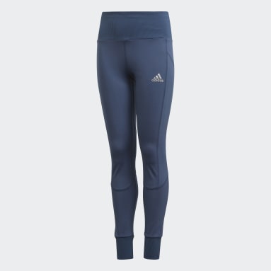 Calzas AEROREADY Comfort Entrenamiento Yoga Tiro Alto Azul Niña Sportswear