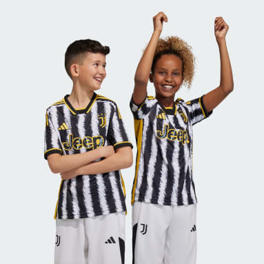 Youth 8-16 Years Soccer Black Juventus 23/24 Home Jersey Kids