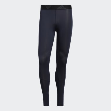 Men Training Blue Techfit Long Tights