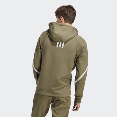 Veste de survêtement entièrement zippée Designed 4 Gameday Premium Vert Hommes Sportswear