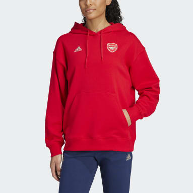 Ženy Futbal červená Mikina s kapucňou Arsenal