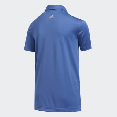 Playera Polo 3 Franjas Azul Niño Golf