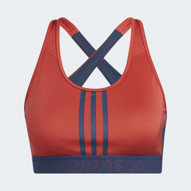 Top Deportivo Don't Rest 3 Rayas Rojo Mujer Training