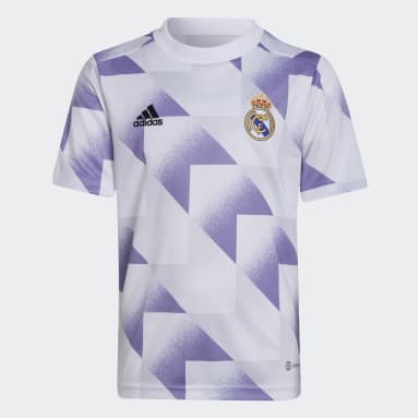 Boys Football White Real Madrid Pre-Match Jersey