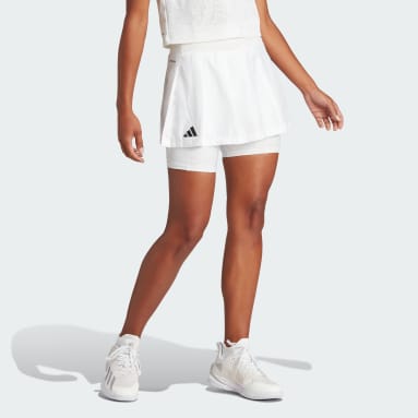 Women Tennis White 에어로레디 프로 플리티드 테니스 스커트