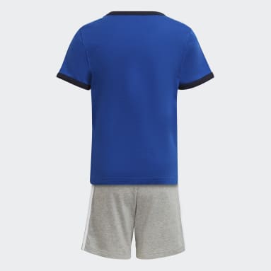 синий Комплект: футболка и шорты Essentials Logo