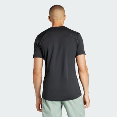adidas Mens Active Core Cotton V Neck T-Shirt Black S : .co