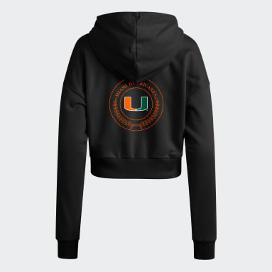 Miami Essentials 3-Stripes French Terry Cropped Hoodie