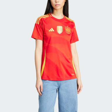 Camiseta primera equipación España 24 Rojo Mujer Fútbol