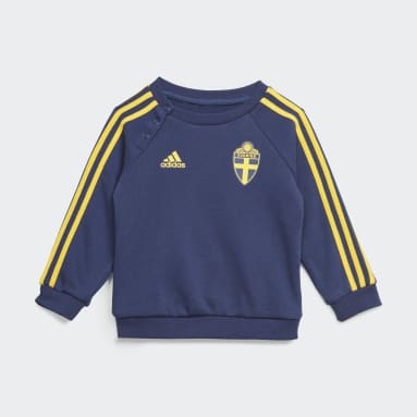 Kinder Fußball Schweden Baby Jogginganzug Blau