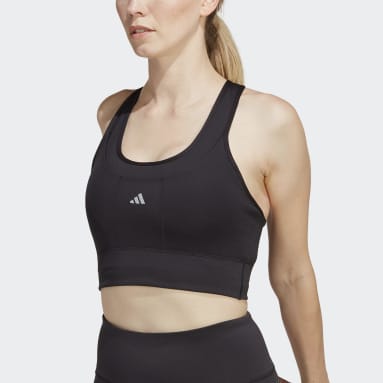 Top Médio Suporte Running Pocket Preto Mulher Training