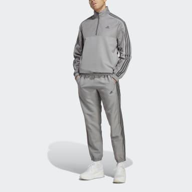 1/4 Zip Woven Treningsdress Grå