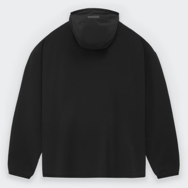 남성 fear_of_god_athletics Black Fear of God Athletics 스트레치 우븐 러닝 후디