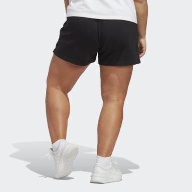 Women Sportswear Black Essentials Linear French Terry Shorts (Plus Size)