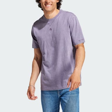 T-shirt ALL SZN Garment-Wash Viola Uomo Sportswear