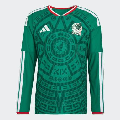 Mexico 26 Home Authentic Long Sleeve Jersey