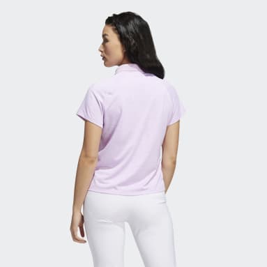 Women Golf Purple Mélange Polo Shirt