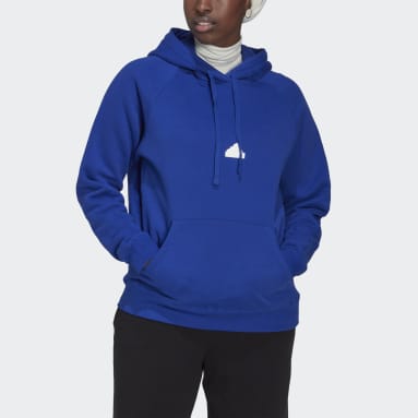 Frauen Sportswear Oversized Hoodie Blau