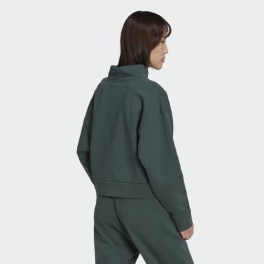 Women Originals Green Adicolor Contempo High Neck Sweatshirt