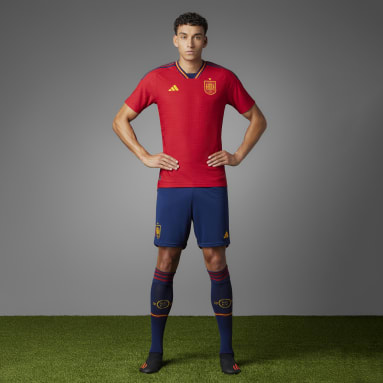 Camisola Principal Oficial 22 de Espanha Vermelho Homem Futebol