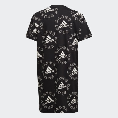 Mädchen Sportswear Logo Kleid Schwarz