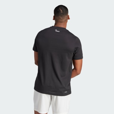 Polera de Tenis AEROREADY Logo Block Estampada Negro Hombre Tenis