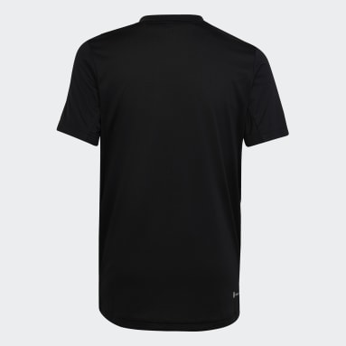 Jongens Tennis zwart Club Tennis T-shirt