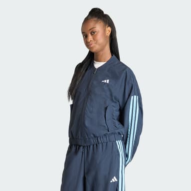 Jaqueta Corta-vento de Malha Essentials Três Listras