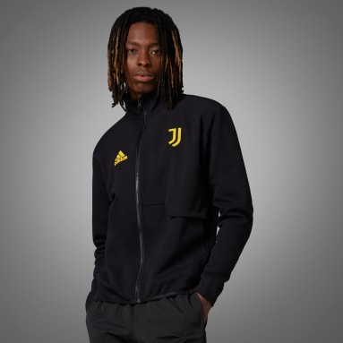 ผู้ชาย ฟุตบอล สีดำ เสื้อแจ็คเก็ตแอนเธม Juventus