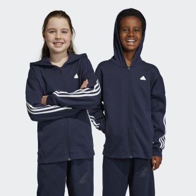 Deti Sportswear modrá Tepláková bunda Future Icons 3-Stripes Full-Zip Hooded