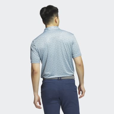 Men Golf Blue Ultimate365 Allover Print Golf Polo Shirt